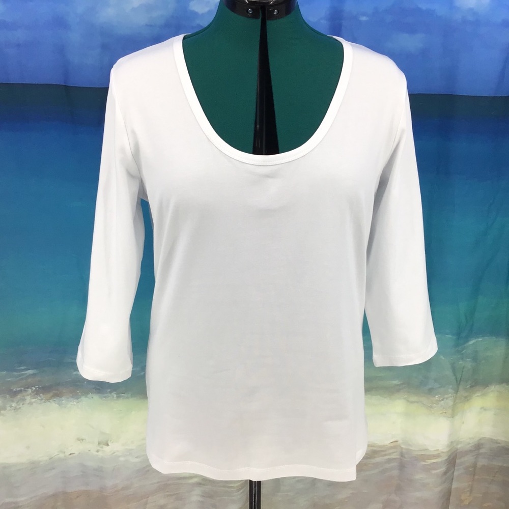 Yest Yara Basic Cotton Jersey 3/4 Sleeve Tee, 14